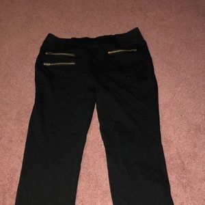 Black zipper pants